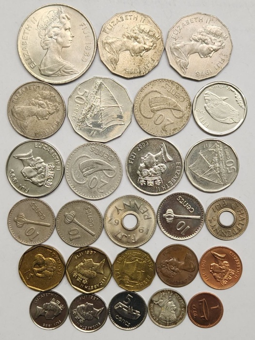 Набор монет Фиджи 26 штук