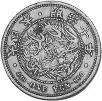 () Монета Япония 1874 год 1  ""   Биметалл (Серебро - Ниобиум)  UNC