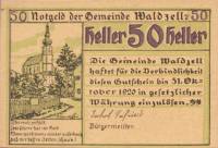 (№1920) Банкнота Австрия 1920 год "50 Heller"