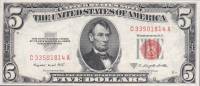 () Банкнота США 1953 год 5  ""   UNC