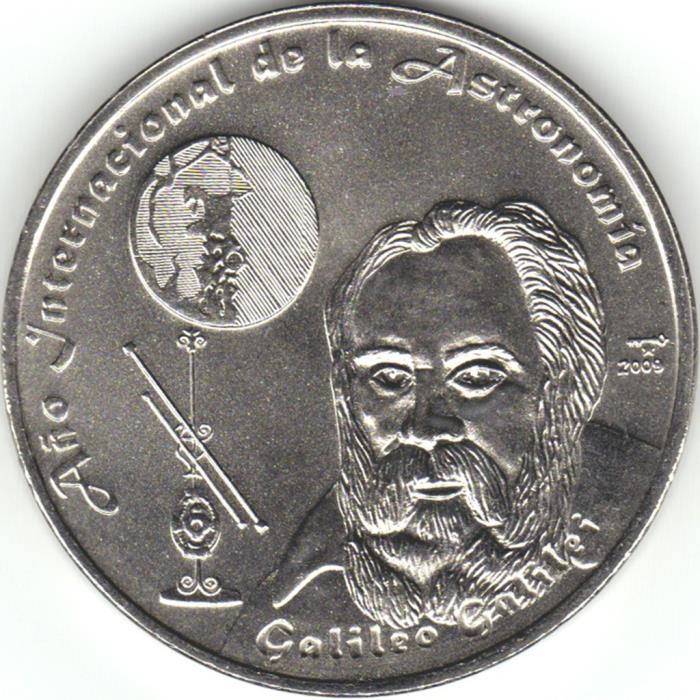 (2009) Монета Куба 2009 год 1 песо &quot;Галилео Галилей&quot;  Медь-Никель  UNC