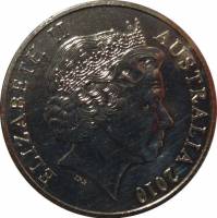 () Монета Австралия 2010 год 20 центов ""  Медь-Никель  UNC