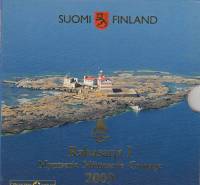 2009 I, 8 монет + жетон Набор монет Финляндия 2009 год Маяк Маркет    Буклет