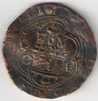 (№1552) Монета Испания 1552 год 4 Maravedies (Католические Короли)