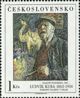 (1974-055) Марка Чехословакия "Л. Куба" ,  III O