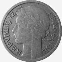 () Монета Франция 1945 год 2 франка ""  Алюминий  UNC