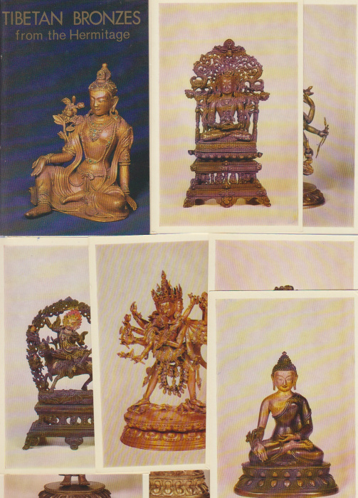 Набор открыток &quot;Тибетская бронзовая скульптура&quot;,  некомплект 15 шт., 1981 г.