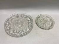 Салатник и менажница и блюдо хрусталь СССР