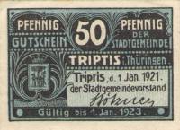 (№1921) Банкнота Германия 1921 год "50 Pfennig"