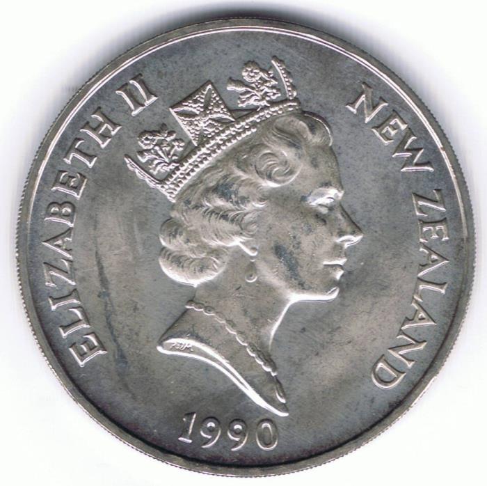 (1990) Монета Новая Зеландия 1990 год 1 доллар &quot;150 лет Договору Вайтанги&quot;  Медь-Никель  UNC