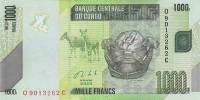 (2013) Банкнота Дем Республика Конго 2013 год 1 000 франков "Попугай"   UNC