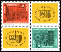 (1964-009) Лист (2 м + 2 куп) Германия (ГДР) "Промышленность"    Ярмарка, Лейпциг II Θ