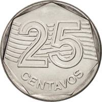 (№1994km634) Монета Бразилия 1994 год 25 Centavos