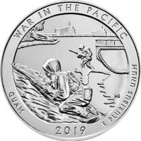 (048d) Монета США 2019 год 25 центов "Гуам"  Медь-Никель  UNC