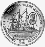 (№2014) Монета Британская Антарктическая территория 2014 год 2 Pounds