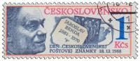(1988-058) Марка Чехословакия "Я. Бенда"    День почтовой марки III Θ