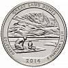 (024p) Монета США 2014 год 25 центов "Великие песчаные дюны"  Медь-Никель  UNC