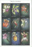 (№1999-1491) Лист марок Лесото 1999 год "Орхидеи", Гашеный