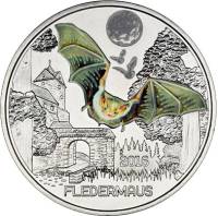 (001) Монета Австрия 2016 год 3 евро "Летучая мышь"  Цветная Медь-Никель  UNC