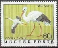 (1977-002) Марка Венгрия "Белый аист"    Птицы Национального парка Хортобадь II Θ