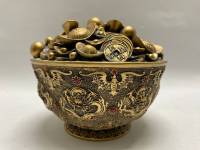 Сувенир чаша с монетами Полистоун