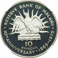 () Монета Малави 1975 год 10  ""   Биметалл (Серебро - Ниобиум)  UNC