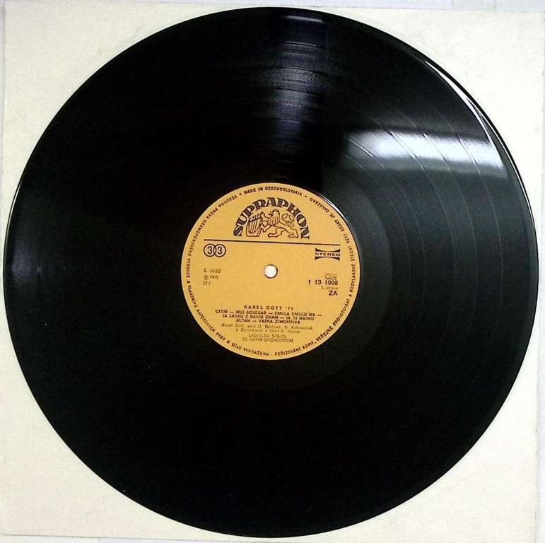 Пластинка виниловая K. Gott Karel Gott' 77 Supraphon 300 мм. Near mint
