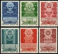 (1970-058-60, 084-86) Серия Набор марок (6 шт) СССР    Автономные советские республики 50 лет III O