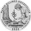 054d Монета США 2020 год 25 центов Марш-Биллингс-Рокфеллер  Медь-Никель  UNC