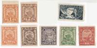1921-001 002 005-9 011 Серия Набор марок 8 шт РСФСР  Стандартный выпуск II O
