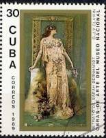 (1989-088) Марка Куба "Сара Бернар"    Музей в Гаване III O