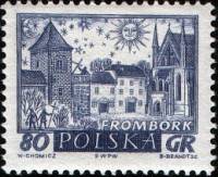 (1960-047) Марка Польша "Фромборк"   Исторические города №1 II Θ