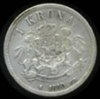 () Монета Швеция 1877 год 1  ""   Биметалл (Серебро - Ниобиум)  UNC