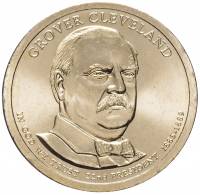 22p Монета США 2012 год 1 доллар Гровер Кливленд 2012 год Латунь  UNC
