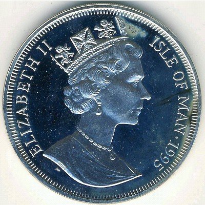 (1995) Монета Остров Мэн 1995 год 1 крона &quot;Бристоль Бленхейм 142&quot;  Серебро Ag 925  PROOF