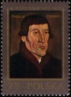 (1973-003) Марка Польша "Зинк Нор."    500 лет со дня рождения Н. Коперника (1973). Портреты II Θ
