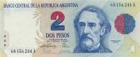 (№1993P-340b.1) Банкнота Аргентина 1993 год "2 Pesos"