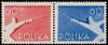 (1957-013-014) Сцепка марок (2 м) Польша "Фехтовальщик" , III Θ