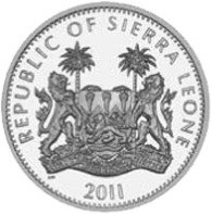 (№2011km374) Монета Сьерра-Леоне 2011 год 10 Dollars (Живчик Гиббон)