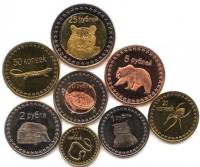 (2013, 8 монет) Набор монет Чеченская республика 2013 год "Фауна"   UNC