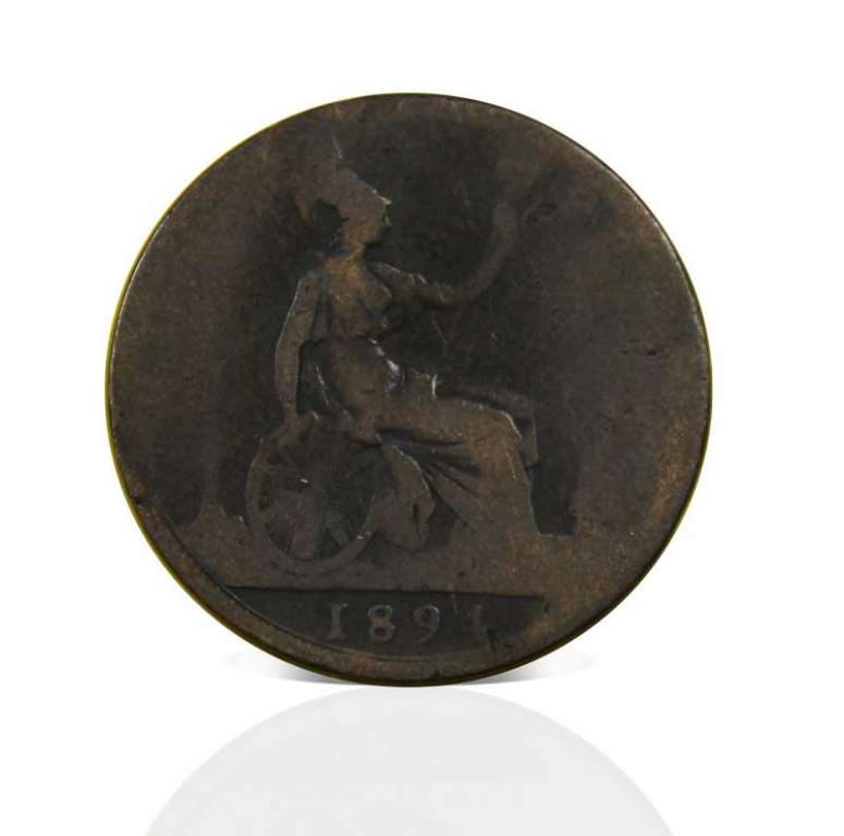 (1894) Монета Великобритания 1894 год 1 пенни &quot;Королева Виктория&quot;  Бронза  VF