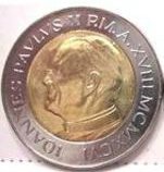 () Монета Ватикан 1996 год 500  ""   Биметалл  UNC