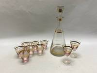 Графин 25,5 см и 9 стопок