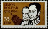 (1983-059) Марка Германия (ГДР) "Симон де Боливар"    200 лет рождения II O