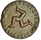 (№1709km2) Монета Остров Мэн 1709 год 1 Penny (Джеймс Стэнли)