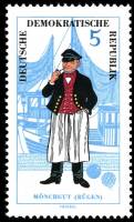 (1964-076) Марка Германия (ГДР) "Мужской костюм, Рюген"    Национальные костюмы III O