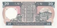 () Банкнота Гонконг 01.01.1988 год 20  ""   UNC