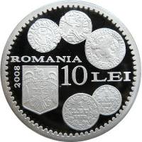 () Монета Румыния 2008 год 10  ""   Биметалл (Серебро - Ниобиум)  AU