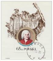 (1985-053) Блок Польша "Иоганн Себастьян Бах"    Иоганн Себастьян Бах. 300 лет со дня рождения III Θ