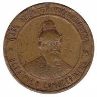 1898 Медаль Россия 1898 год Симбирск 250 лет  Латунь  F